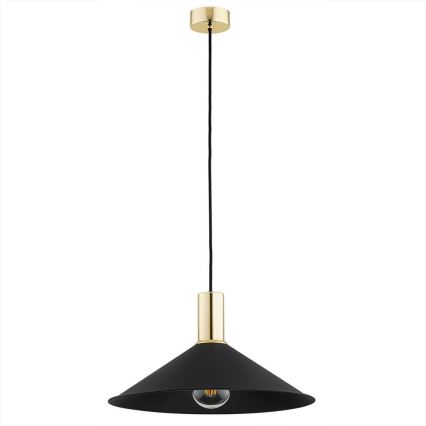 Argon 4912 - Lampadario a sospensione con filo MINORI 1xE27/15W/230V nero/oro