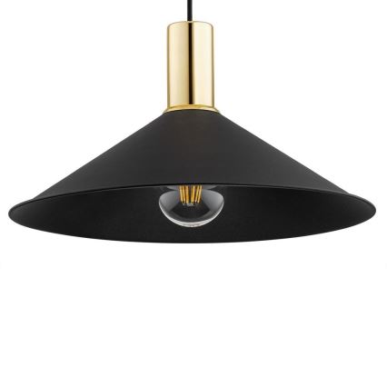 Argon 4912 - Lampadario a sospensione con filo MINORI 1xE27/15W/230V nero/oro