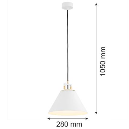 Argon 4914 - Lampadario a sospensione con filo ORTE 1xE27/15W/230V bianco