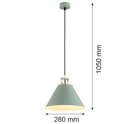 Argon 4916 - Lampadario a sospensione con filo ORTE 1xE27/15W/230V verde