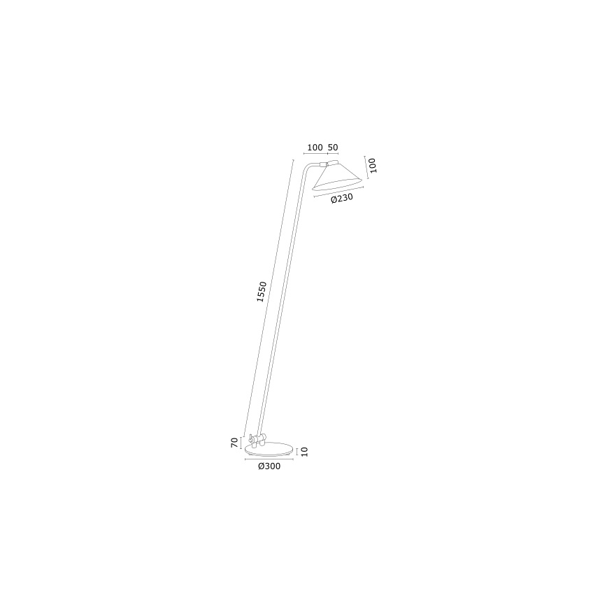 Argon 4997 - Lampada con piedistallo GABIAN 1xE27/15W/230V bianco
