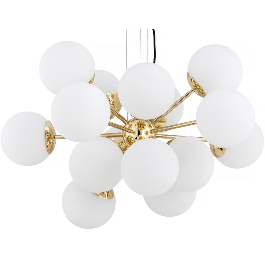 Argon 5048 - Lampadario a sospensione con filo SATELITE PLUS 15xE27/15W/230V oro