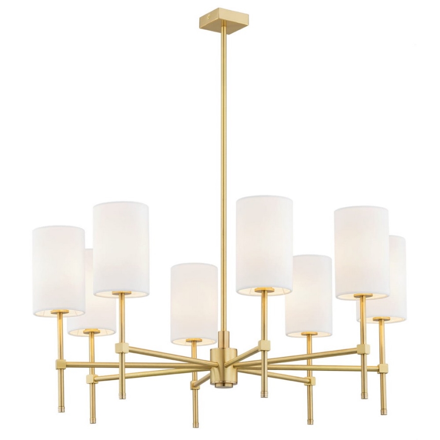 Argon 5051 - Lampadario su palo ABRUZZO 8xE14/15W/230V ottone/bianco