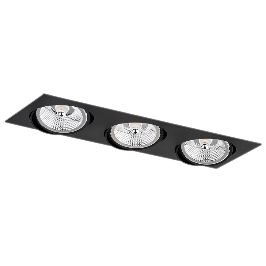 Argon 6116 - Faretto da incasso a OLIMP 3xGU10-AR111/12W/230V nero
