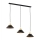 Argon 6140 - Lampadario a sospensione con filo MASSETO 3xE27/15W/230V nero/oro