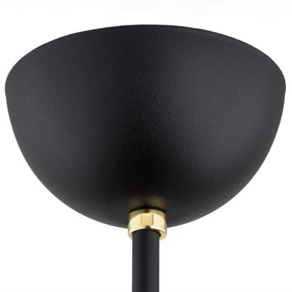 Argon 6144 - Lampadario su palo AVILA PLUS 3xE27/15W/230V nero/oro/bianco