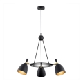 Argon 6149 - Lampadario su palo CHARLOTTE 3xE27/15W/230V nero/oro