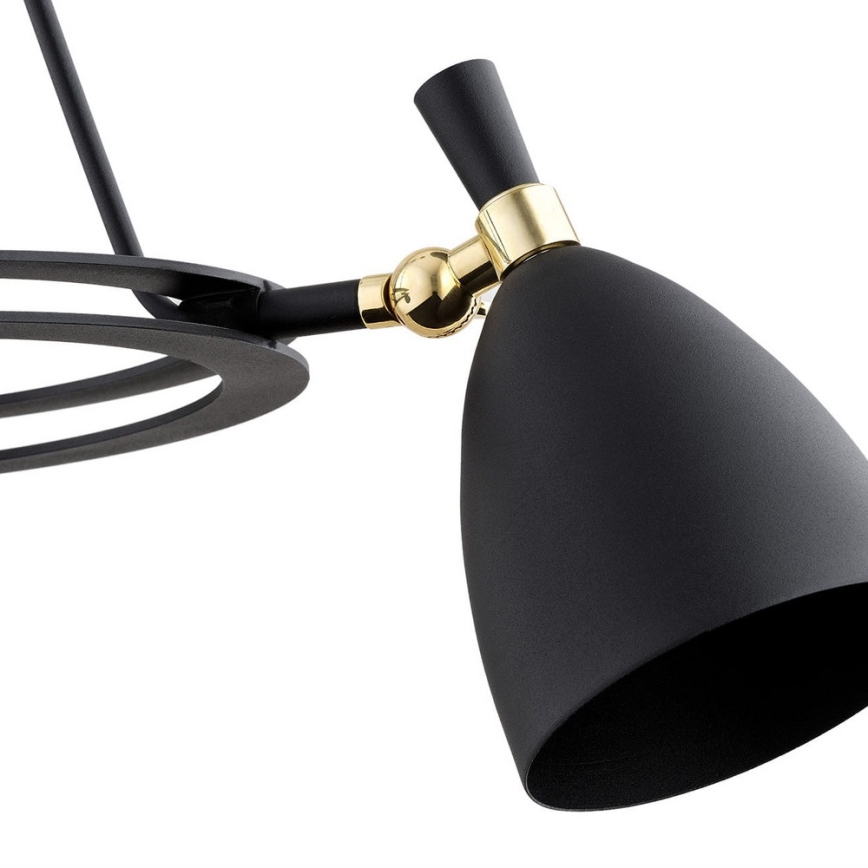 Argon 6149 - Lampadario su palo CHARLOTTE 3xE27/15W/230V nero/oro