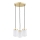 Argon 6164 - Lampadario a sospensione con filo PASADENA 3xE27/15W/230V oro/bianco