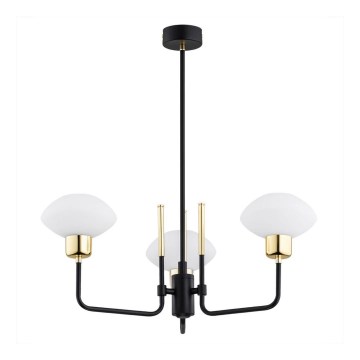 Argon 6166 - Lampadario a stelo RAVELLO 3xE14/15W/230V nero/oro