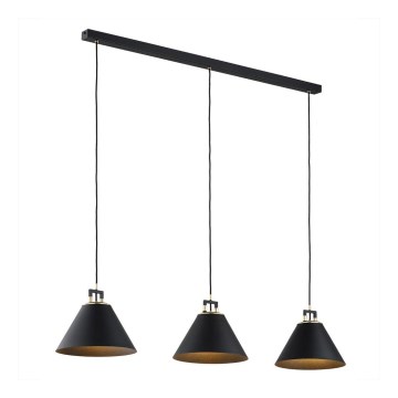 Argon 6174 - Lampadario a sospensione con filo ORTE 3xE27/15W/230V nero