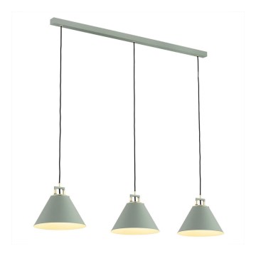 Argon 6177 - Lampadario a sospensione con filo ORTE 3xE27/15W/230V verde