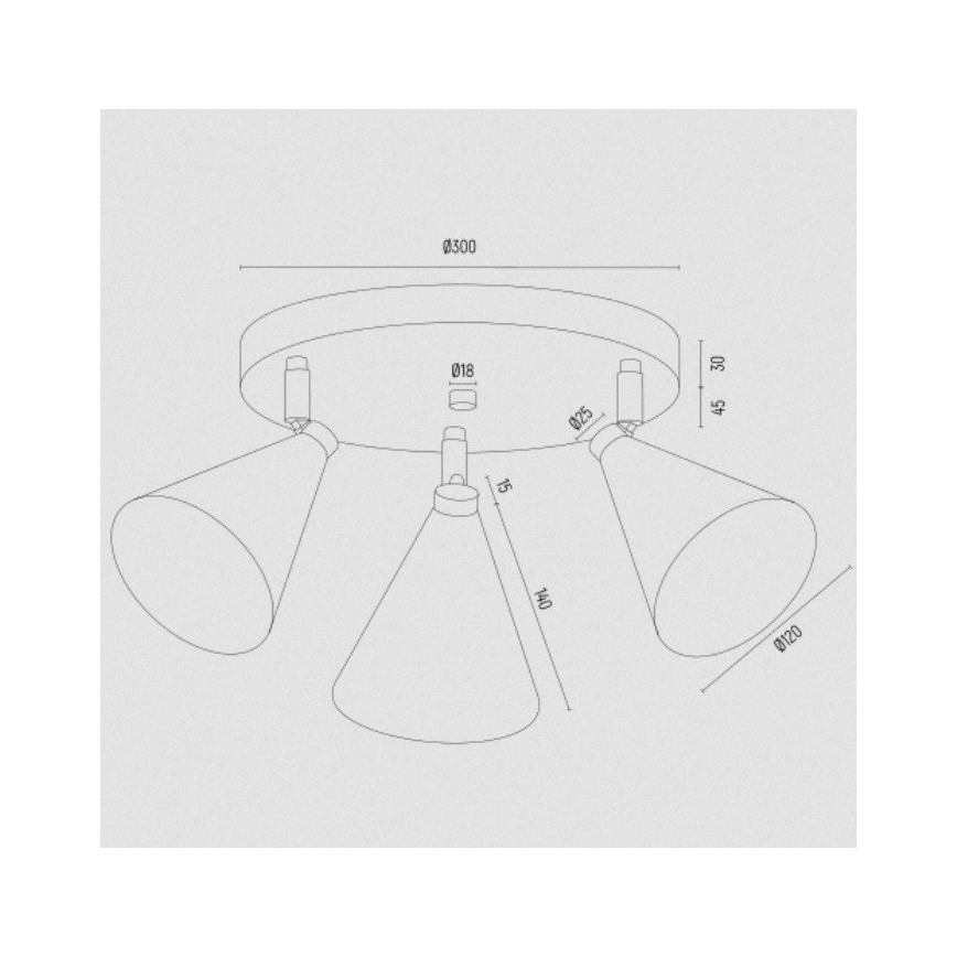 Argon 6245 - Faretto LUCINDA 3xE14/7W/230V verde
