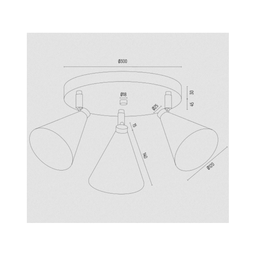 Argon 6246 - Faretto LUCINDA 3xE14/7W/230V oro