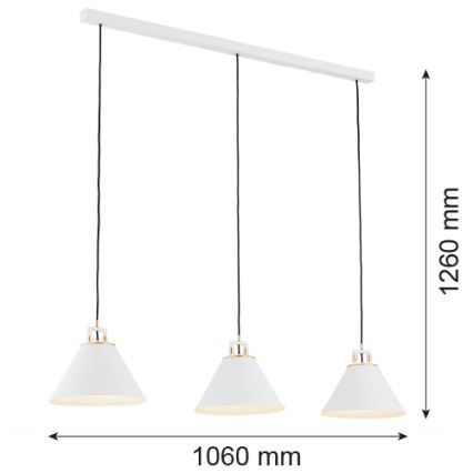 Argon 6291 - Plafoniera FABIO 3xE14/7W/230V alabastro bianco