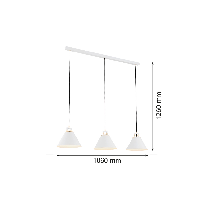 Argon 6291 - Plafoniera FABIO 3xE14/7W/230V alabastro bianco
