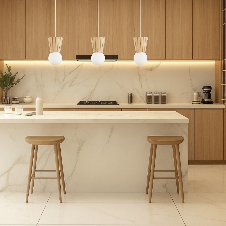 Argon 6357 - Lampada da bagno a sospensione con cavo VOLANTE 3xG9/6W/230V IP44 beige