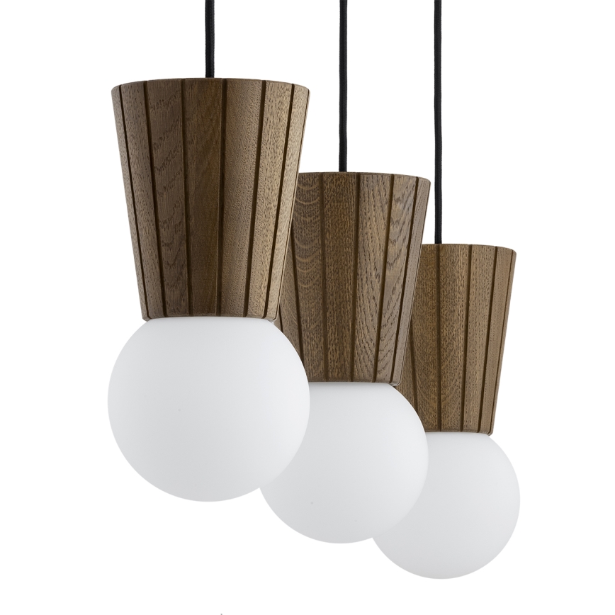 Argon 6358 - Lampadario da bagno a sospensione con cavo VOLANTE 3xG9/6W/230V IP44 marrone