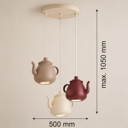 Argon 6366 - Lampada a sospensione su cavo KAMAL 3xGU10/5W/230V