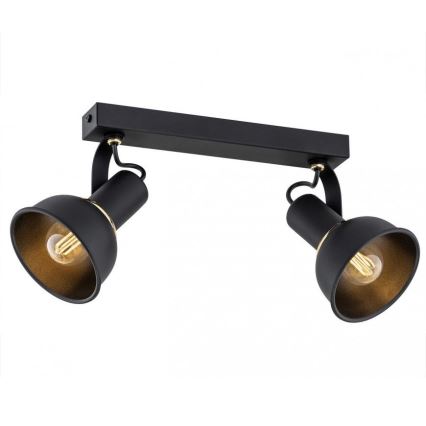 Argon 7037 - Luce Spot TWIST 2xE14/7W/230V nero/oro