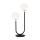 Argon 7072 - Lampada da tavolo FERRONE 2xE14/7W/230V nero/bianco/oro