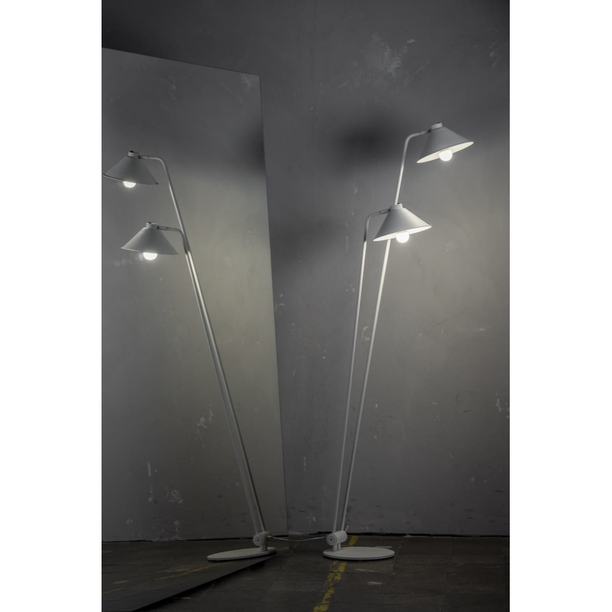 Argon 7074 - Lampada con piedistallo GABIAN 2xE27/15W/230V bianco