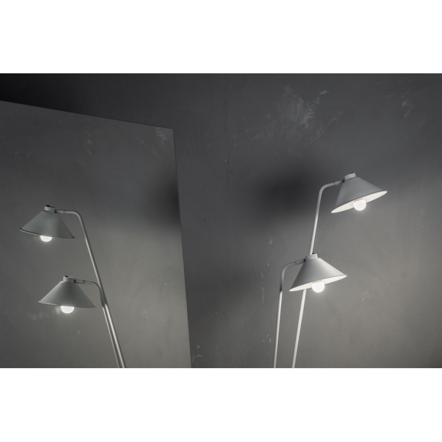 Argon 7074 - Lampada con piedistallo GABIAN 2xE27/15W/230V bianco