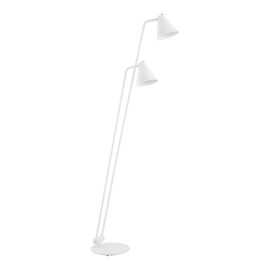 Argon 7076 - Lampada da terra AVALONE 2xE27/15W/230V bianco