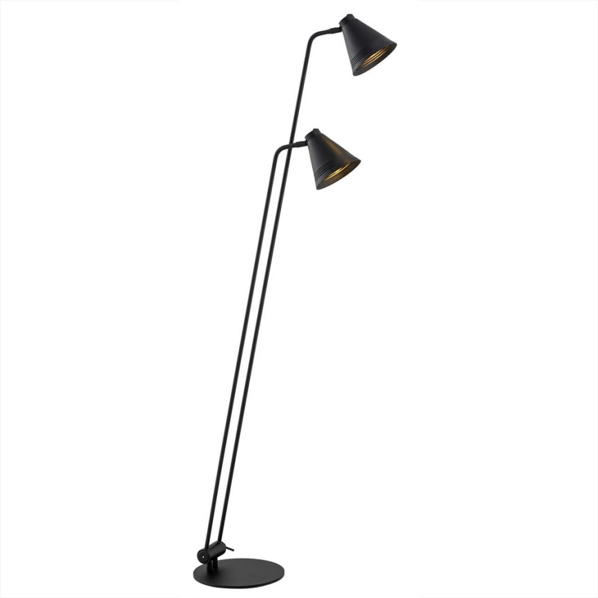 Argon 7077 - Lampada da terra AVALONE 2xE27/15W/230V nero