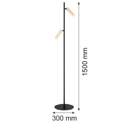 Argon 7083 - Lampada con piedistallo TORRE 2xG9/6W/230V nero/ottone