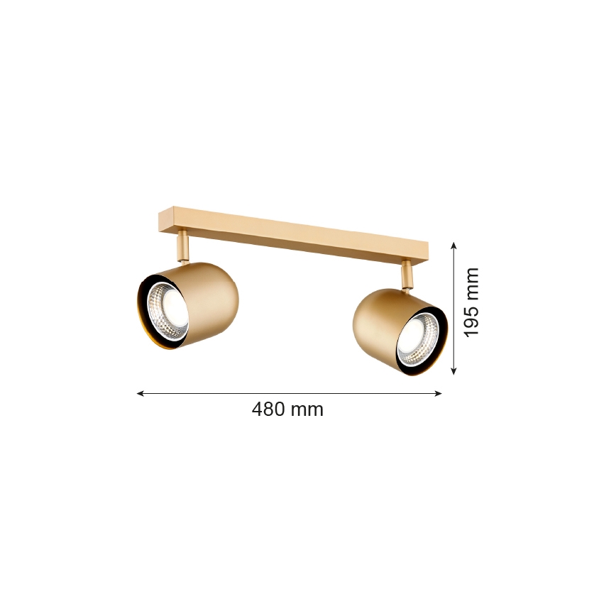 Argon 7150 - Faretto ISOLA 2xGU10/5W/230V
