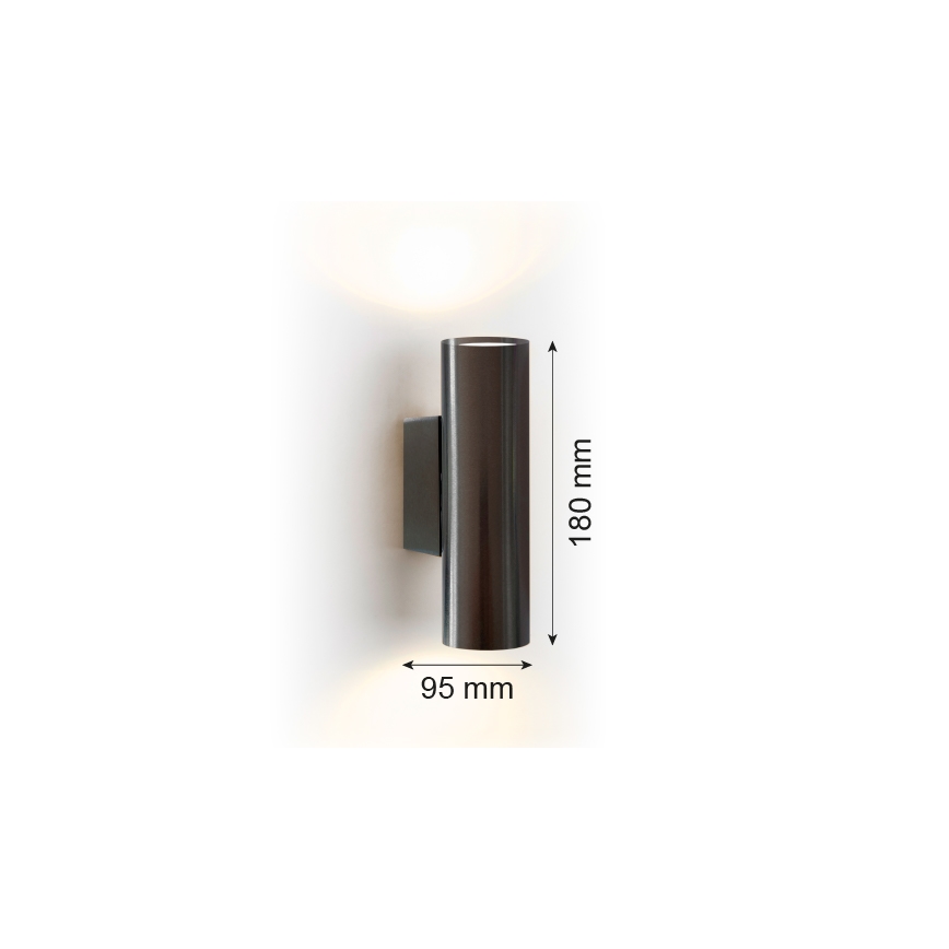 Argon 7231 - Applique MITOS PLUS 2xGU10/5W/230V nero
