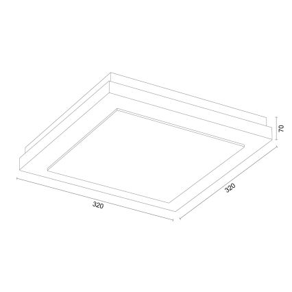 Argon 7268 - Plafoniera TABOR 2xE27/15W/230V 32x32 cm terracotta