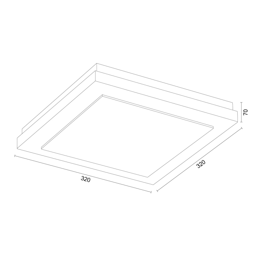 Argon 7269 - Plafoniera TABOR 2xE27/15W/230V 32x32 cm grigia