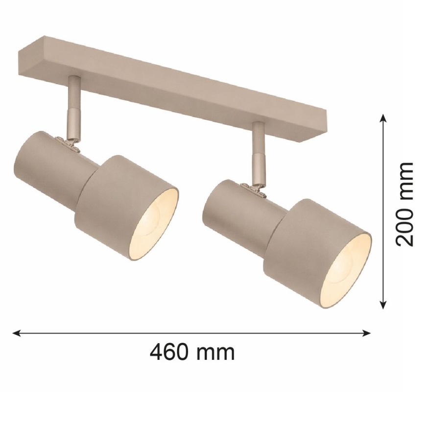 Argon 7294 - Faretto DOR 2xE27/15W/230V beige