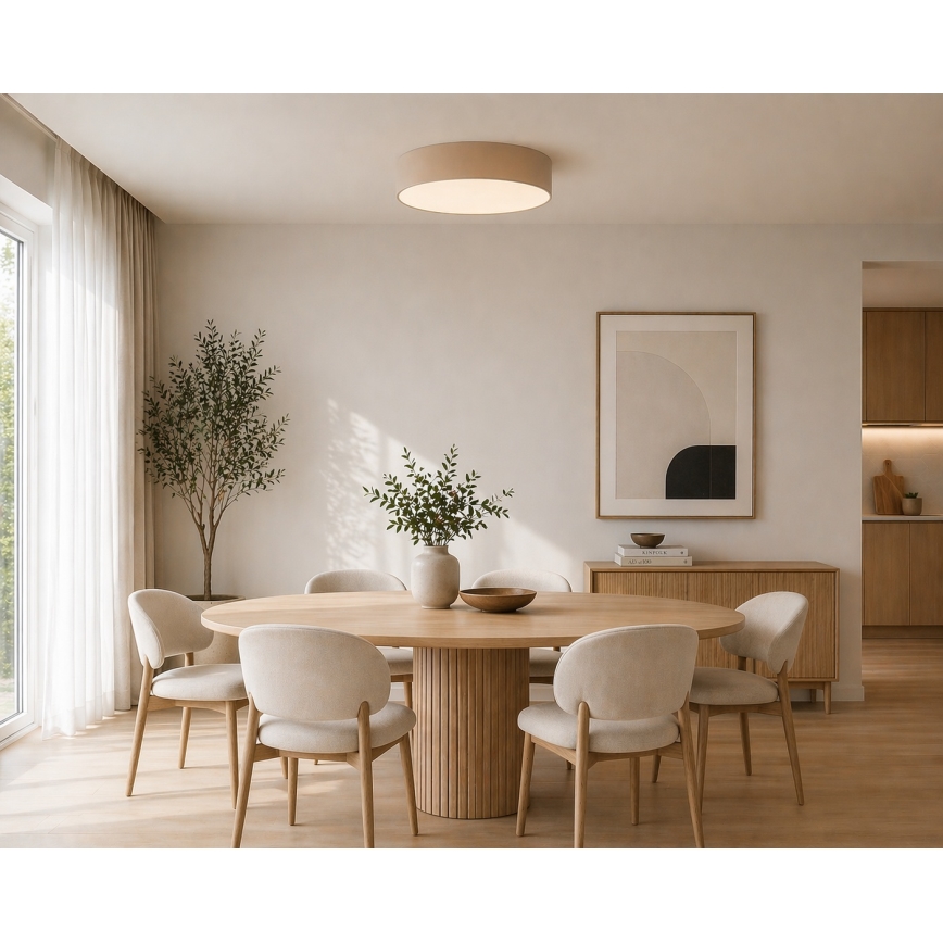 Argon 7298 - Plafoniera DARLINGOS 2xE27/15W/230V Ø 35 cm beige