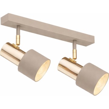 Argon 7299 - Faretto DOR 2xE27/15W/230V oro/beige