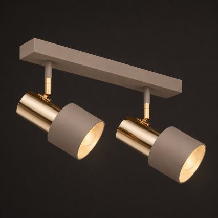 Argon 7299 - Faretto DOR 2xE27/15W/230V oro/beige