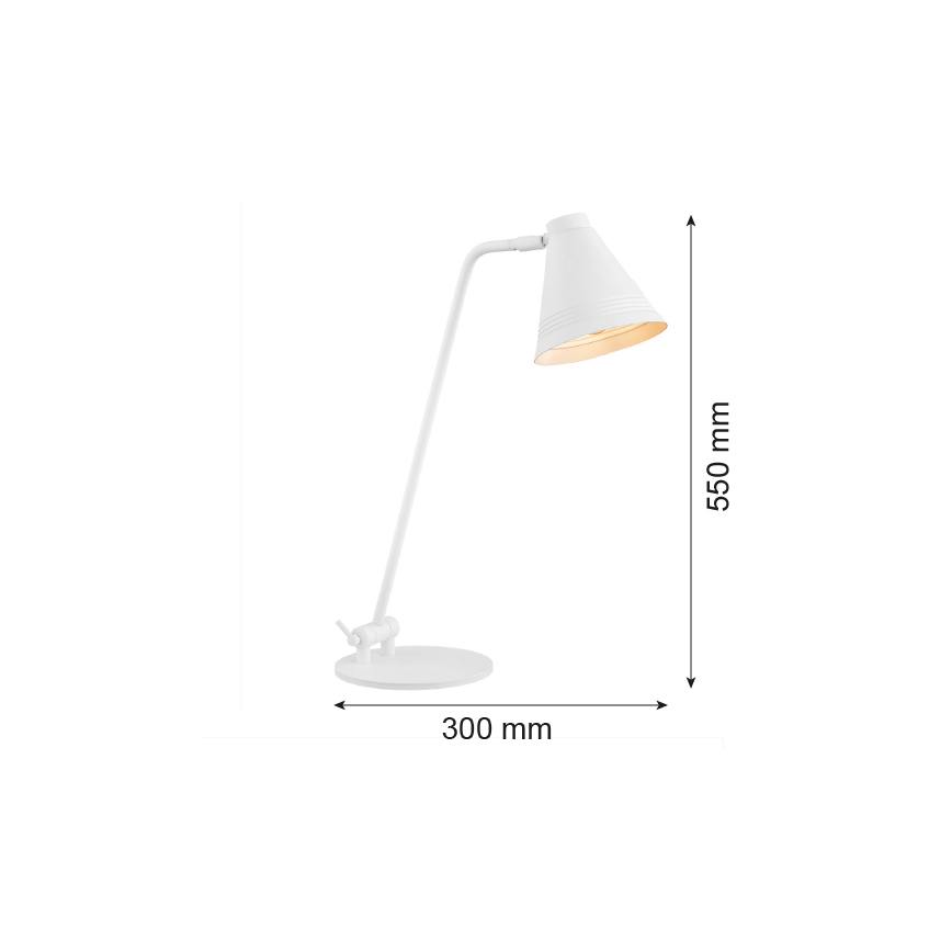 Argon 8000 - Lampada da tavolo AVALONE 1xE27/15W/230V bianco
