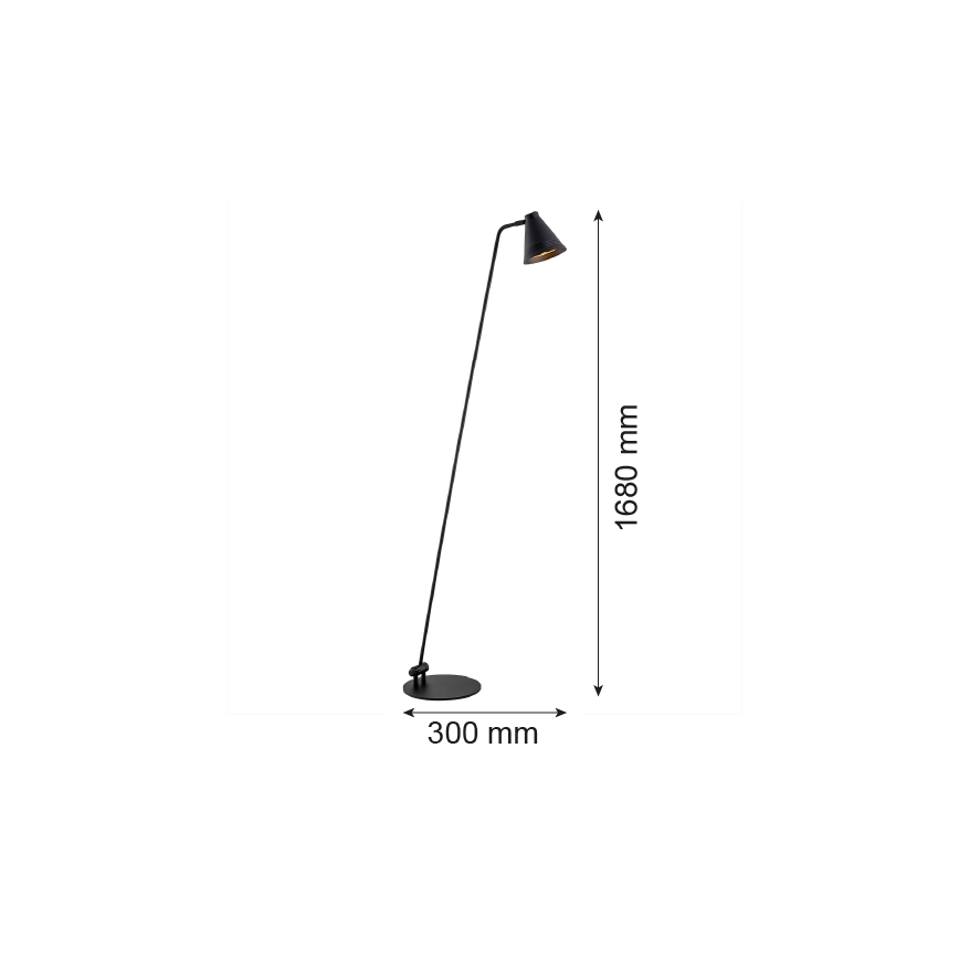 Argon 8003 - Lampada da terra AVALONE 1xE27/15W/230V nero