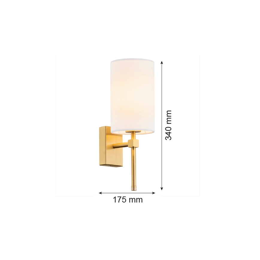 Argon 8034 - Applique ABRUZZO 1xE14/7W/230V ottone/bianco