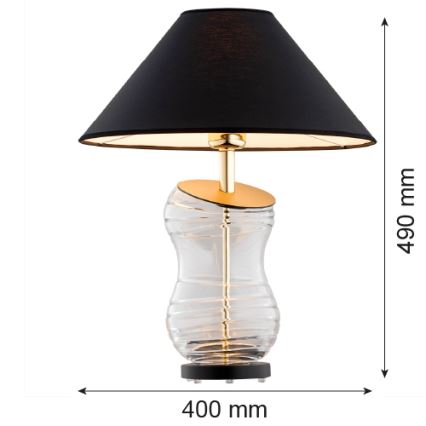 Argon 8037 - Lampada da tavolo VENETO 1xE27/15W/230V nero/ottone