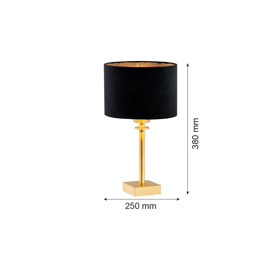 Argon 8049 - Lampada da tavolo ABBANO 1xE27/15W/230V ottone/nero
