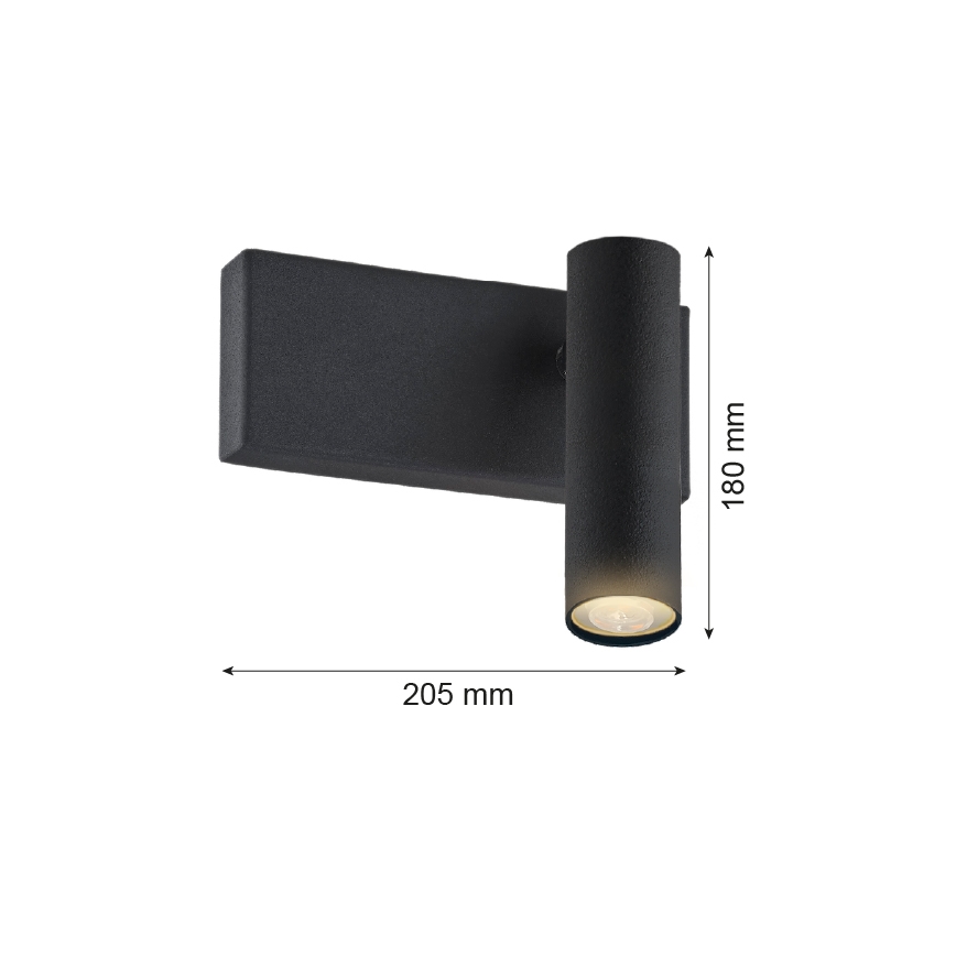 Argon 8065 - Faretto da parete ETNA 1xG9/6W/230V nero