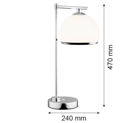 Argon 8121 -  Lampada da tavolo MARBELLA 1xE27/15W/230V cromo