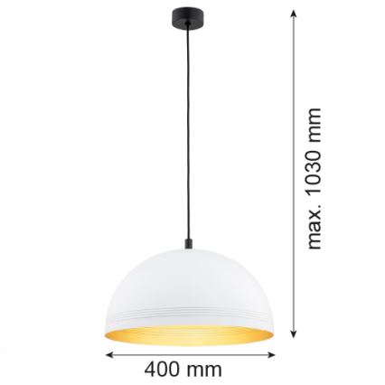 Argon 8241 - Lampadario a sospensione con filo BONITA 1xE27/15W/230V bianco