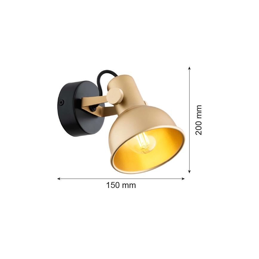 Argon 8248 - Faretto LENORA 1xE14/7W/230V oro/nero