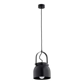 Argon 8281 - Lampadario a sospensione con filo LOGAN 1xE27/15W/230V diametro 20 cm nero