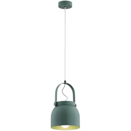 Argon 8283 - Lampadario a sospensione con filo LOGAN 1xE27/15W/230V diametro 20 cm verde