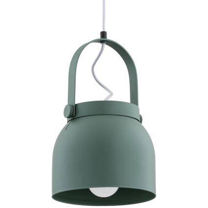 Argon 8283 - Lampadario a sospensione con filo LOGAN 1xE27/15W/230V diametro 20 cm verde